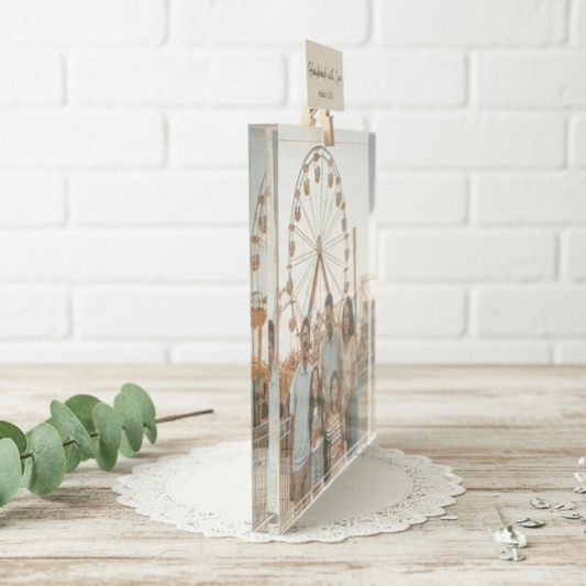 ✨ ¾″ Acrylic Photo Block — crystal - clear depth for your best memories – Custom Home Decor by PixelCraft360, unique decoration for events and special gifts