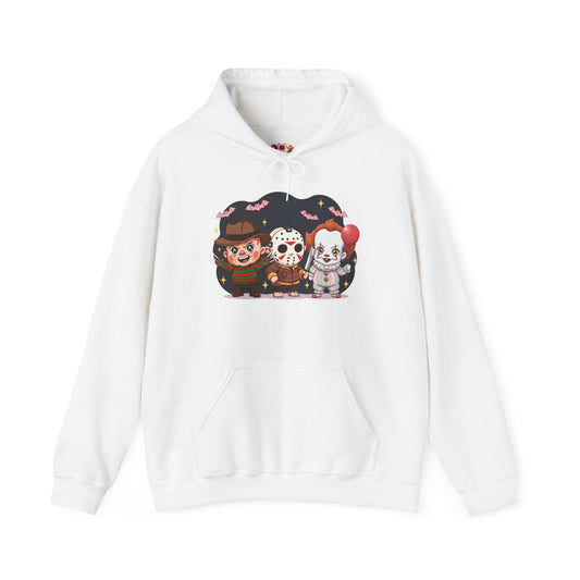Nightmare Squad Halloween Hoodie | Unisex Heavy Blend™ Sweatshirt | Cozy Cotton - Poly Fleece Front & Back Print – Custom Hoodie by PixelCraft360, unique decoration for events and special gifts