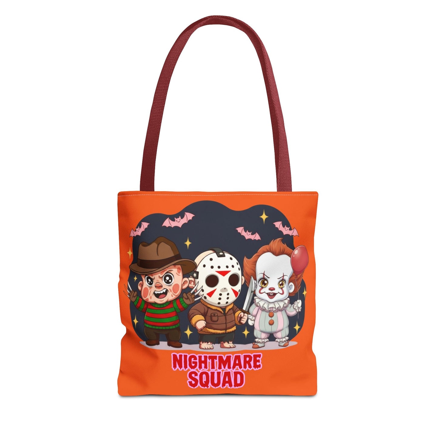 Nightmare Squad Halloween Tote Bag, Spooktacular Gift, Horror Movie Lovers, Trick or Treat, Party Favor – Custom Bags by PixelCraft360, unique decoration for events and special gifts