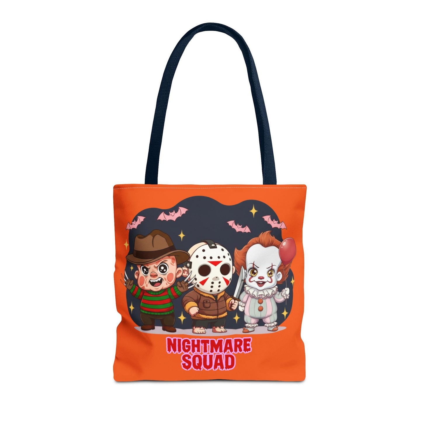 Nightmare Squad Halloween Tote Bag, Spooktacular Gift, Horror Movie Lovers, Trick or Treat, Party Favor – Custom Bags by PixelCraft360, unique decoration for events and special gifts