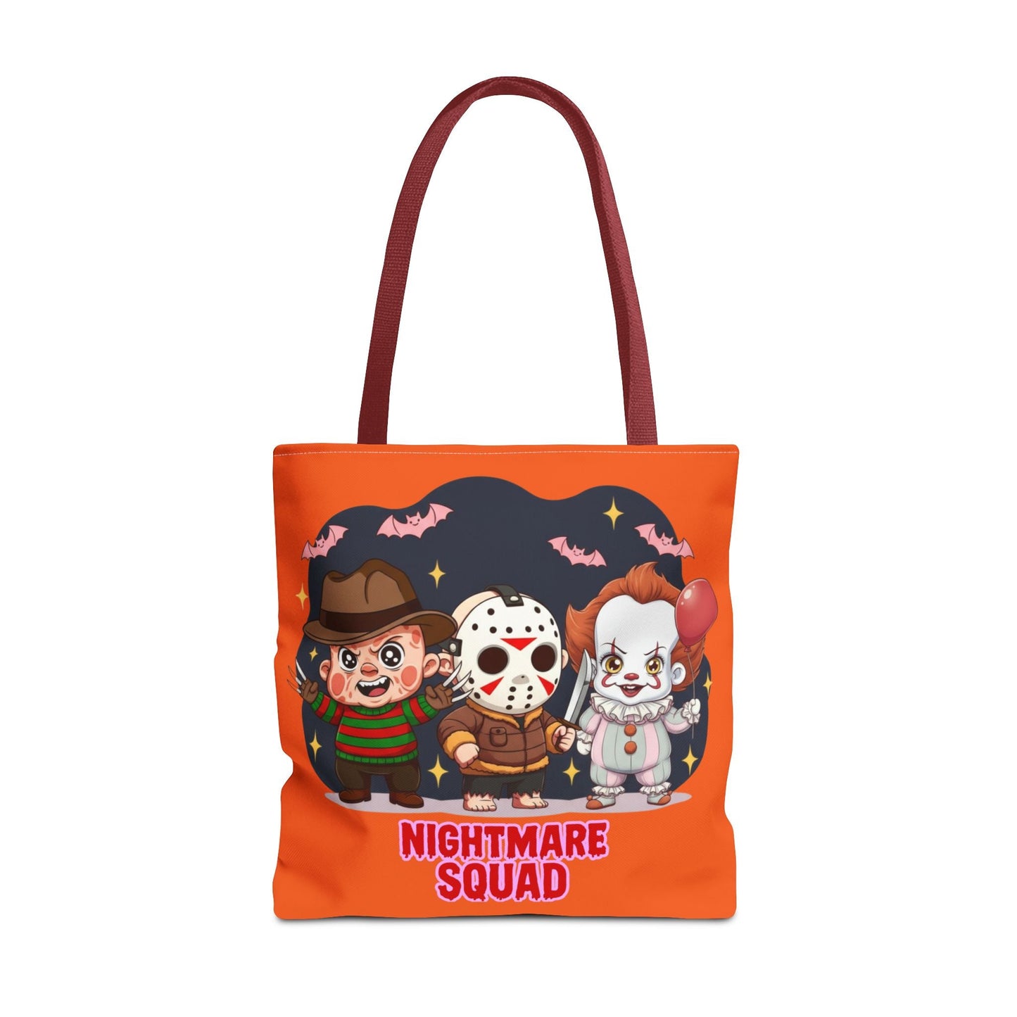 Nightmare Squad Halloween Tote Bag, Spooktacular Gift, Horror Movie Lovers, Trick or Treat, Party Favor – Custom Bags by PixelCraft360, unique decoration for events and special gifts
