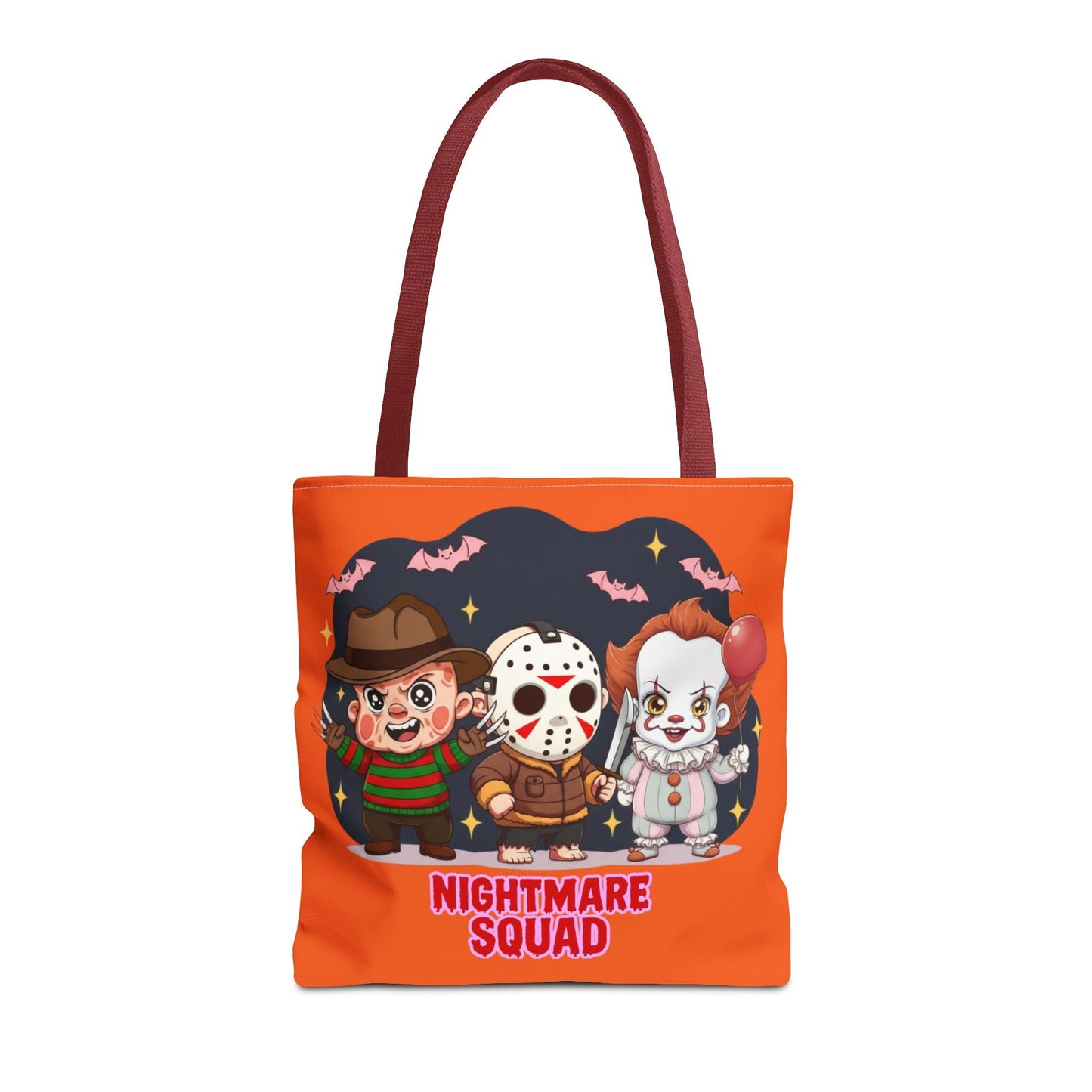 Nightmare Squad Halloween Tote Bag, Spooktacular Gift, Horror Movie Lovers, Trick or Treat, Party Favor – Custom Bags by PixelCraft360, unique decoration for events and special gifts