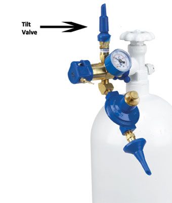 Replacement Flex Tilt Blue Rubber Tip Valve for Regulators - Image 1