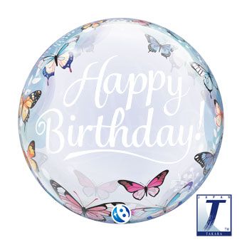 Butterfly Birthday Balloon - 3-Pack - Image 1