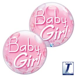 Baby Girl Foil Balloon 22 Inch - Pink - Image 1