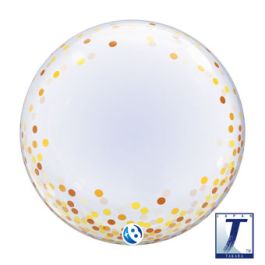 Gold Confetti Dot Balloon 24 Inch - Image 1