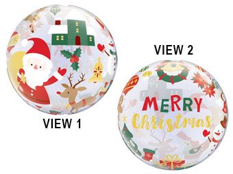 Christmas Balloons 3-Pack - Santa & Merry Christmas - Image 1
