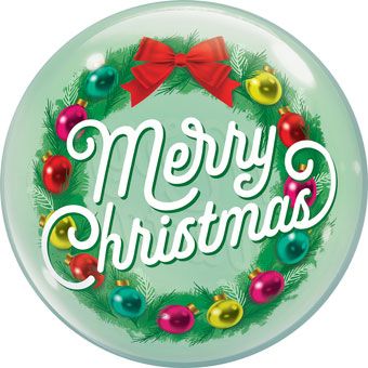 Christmas Wreath Balloons - 3-Pack - Image 1