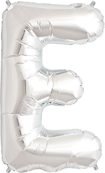Silver Letter E Balloon - 3-Pack - Image 1