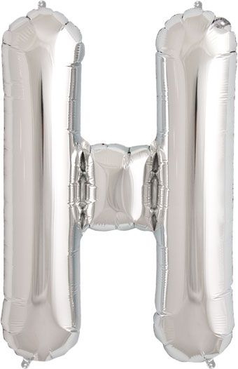 Silver Letter H Balloon - 3-Pack - Image 1