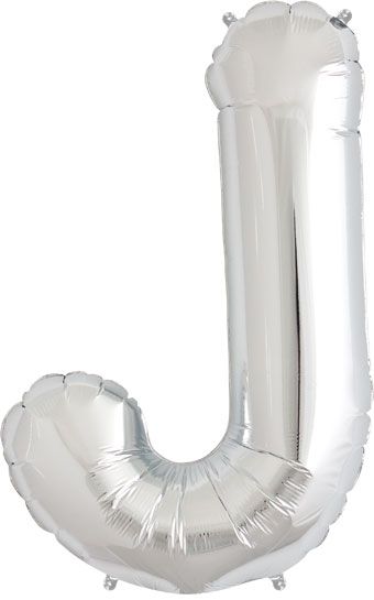 Silver Letter J Balloon - 3-Pack - Image 1