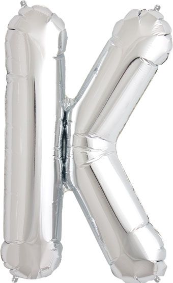 Silver Letter K Balloon - 3-Pack - Image 1