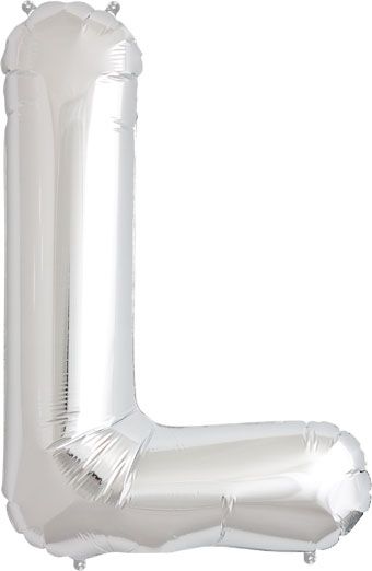 Silver Letter L Balloon - 3-Pack - Image 1