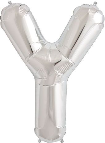 Silver Letter Y Balloon 3-Pack - Image 1