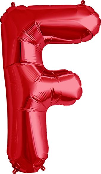 Red Letter F Balloon 3-Pack - Image 1
