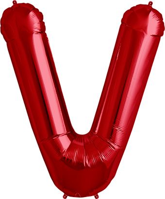 Red Letter V Balloon - 3-Pack - Image 1