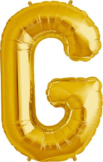 Gold Letter G Balloon - 3-Pack - Image 1