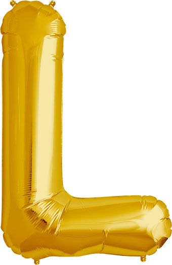 Gold Letter L Balloon - 3-Pack - Image 1