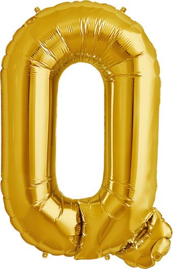Gold Letter Q Balloon - 3-Pack - Image 1