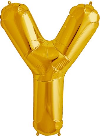 Gold Letter Y Balloon - 3-Pack - Image 1