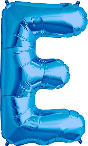 Blue Letter E Balloon - 3-Pack - Image 1
