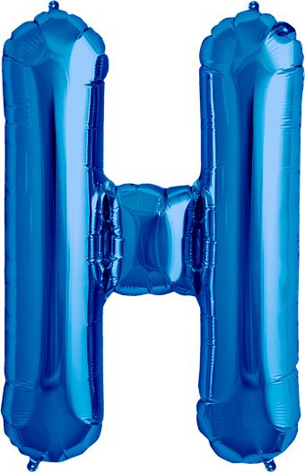 Blue Letter H Balloons - 3-Pack - Image 1