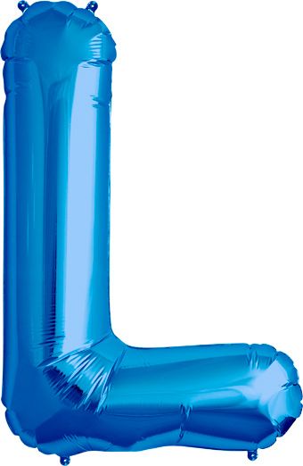 Blue Letter L Balloon 3-Pack - Image 1