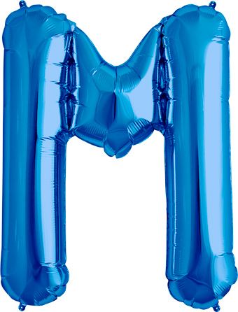 Blue Letter M Balloon - 3-Pack - Image 1