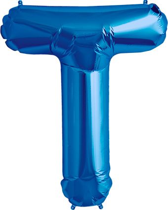 Blue Letter T Balloon - 3-Pack - Image 1