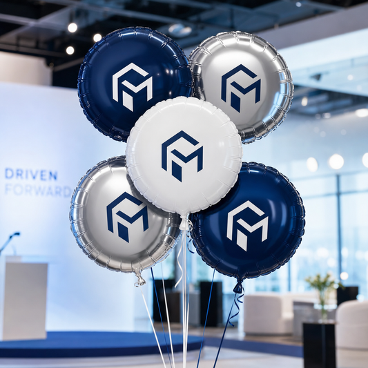 Custom logo and photo foil balloons for business bulk orders