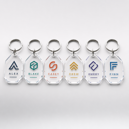 Custom branded acrylic keychains bulk