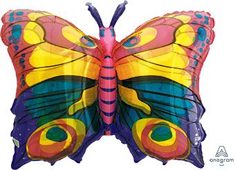 Butterfly Balloon 3-Pack - 27" Foil Party Decor - Image 1