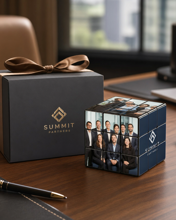 Custom photo cubes corporate gift packs