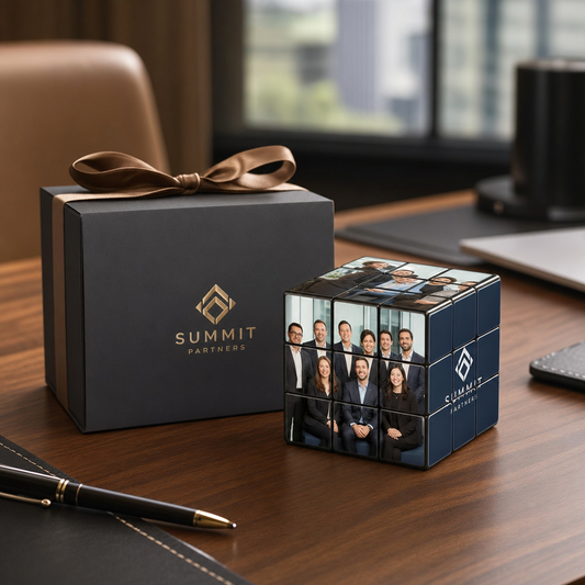 Custom photo cubes corporate gift packs