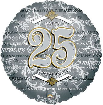 25th Anniversary Balloons - 5-Pack - Image 1