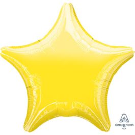 Bright Yellow Star Balloon 19 Inch Foil | Party Supplies - Image 1