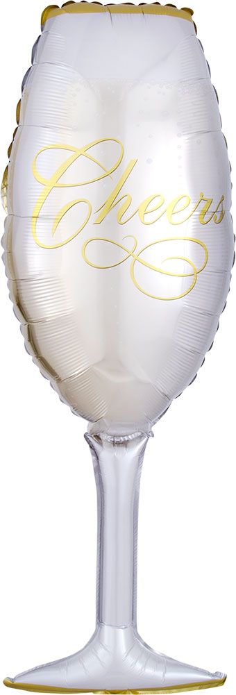 Cheers Champagne Glass Balloon - 3-Pack - Image 1