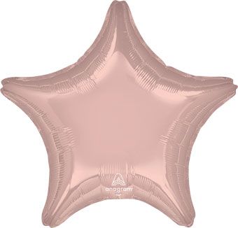 Pearl Pastel Pink Star Balloons - 5-Pack - Image 1