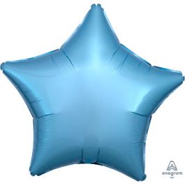 Pearl Pastel Blue Star Balloon 19 Inch - 5-Pack - Image 1
