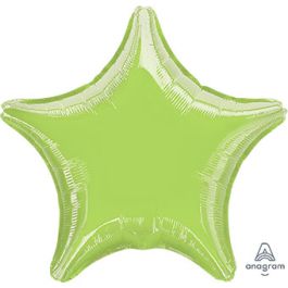 Lime Green Star Foil Balloon 19 Inch - Image 1