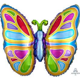 Bright Butterfly Foil Balloon 25" - 3-Pack - Image 1