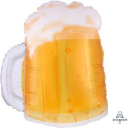 Beer Mug Foil Balloon 23 Inch - See Through Party Decor - Image 1