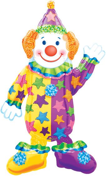 Airwalker Clown Juggler Foil Balloon Decoration - Image 1