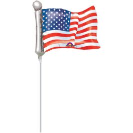 American Flag Foil Balloon - Patriotic Decoration - Image 1