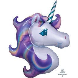 Unicorn Foil Balloon 33 Inch - Rainbow Gradient - Image 1