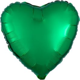 Green Heart Foil Balloon 18 Inch - Image 1