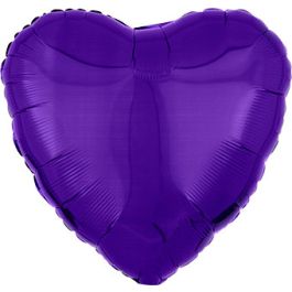 Purple Heart Balloon 18 Inch Foil - Single Unit - Image 1