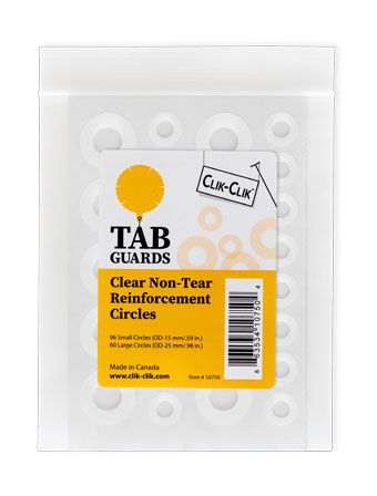 Tab Guards Reinforcement Circles - Clear, Non-Tear (156 Count) - Image 1