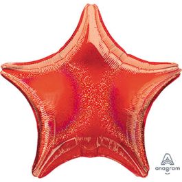Red Star Foil Balloon 19 Inch - Dazzler Red - Image 1