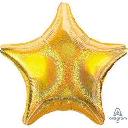 Gold Star Balloon 19 Inch - 5-Pack Foil - Image 1